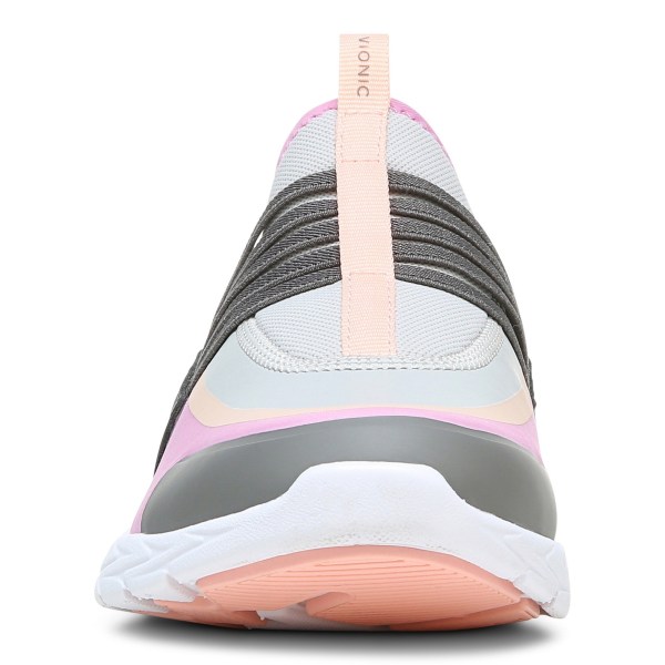 Vionic Trainers Ireland - Vayda Slip On Sneaker Grey Pink - Womens Shoes In Store | LOURP-2560